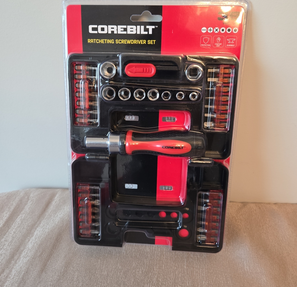 COREBILT 38-Piece Ratcheting Screwdriver Set New Sealed Multi-Bit Socket Tool